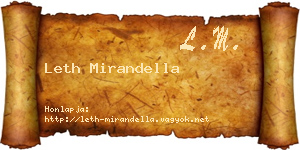 Leth Mirandella névjegykártya